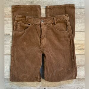 John Galt~ Womens Brown Five Pockets‎ Button Corduroy Straight Leg Jeans Size S